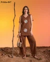 K 1175 By Naisha Imported Viscose Western Co Ord Set 